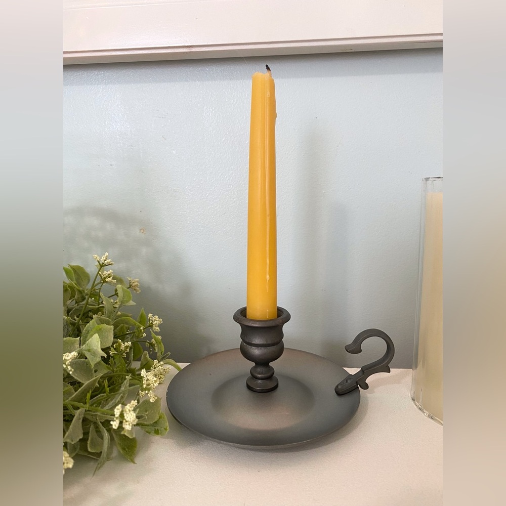Vintage American Avon Heirloom Pewter Candlestick Holder